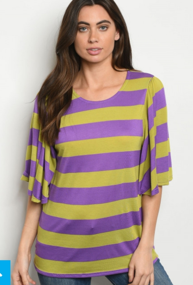 NWT Purple Stripes Top